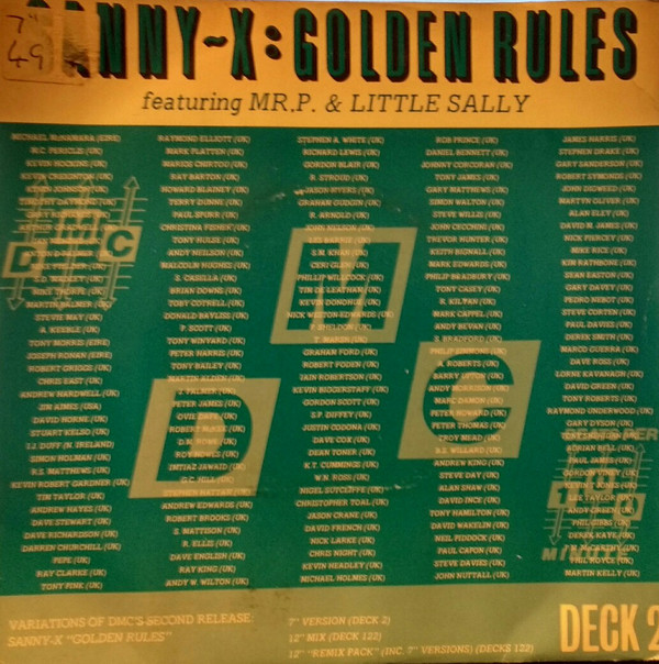 Sanny X - Golden Rules - Used Vinyl Record 7" image 1