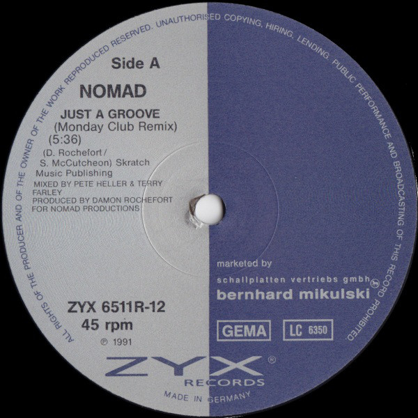 Nomad - Just A Groove (Remix) - Used Vinyl Record 12" image 1