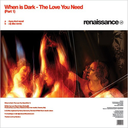 When Is Dark - Love You Need (Part 1) - Used Vinyl Record 12" image 1