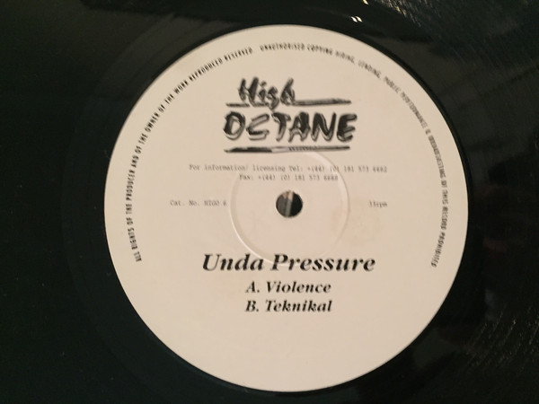 Unda Pressure - Violence / Teknikal - Used Vinyl Record 12" image 1