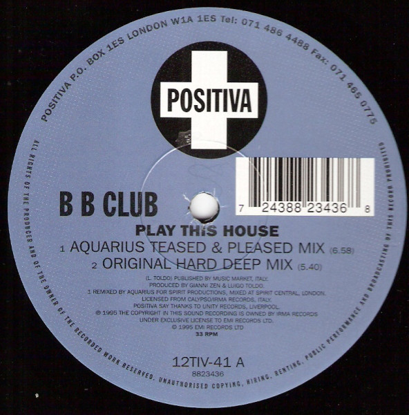 Bum Bum Club - Play This House - Used Vinyl Record 12" image 1