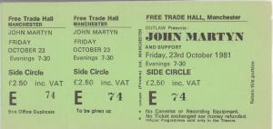 Free Trade Hall Manchester 23rd October 1981