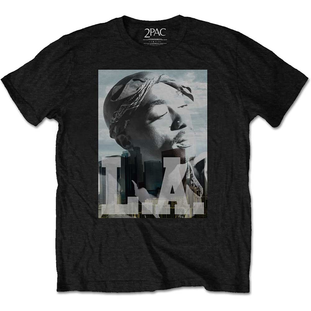 Tupac Unisex T-Shirt: LA Skyline (XX-Large)