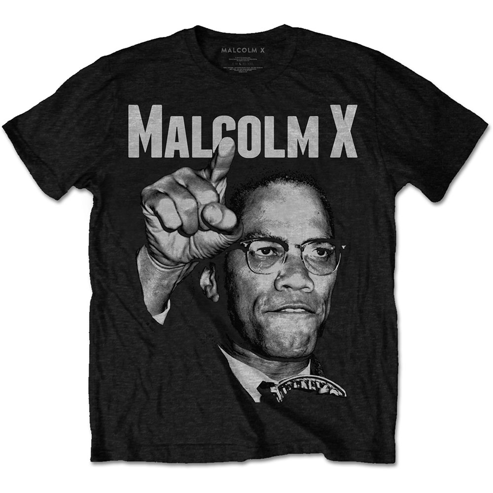 Malcolm X Unisex T-Shirt: Pointing (XX-Large)