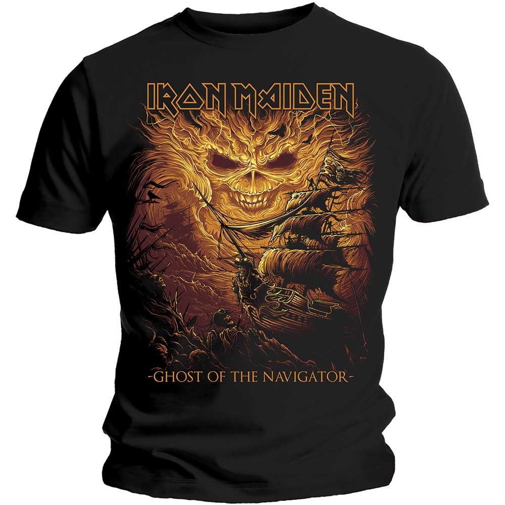 Iron Maiden Unisex T-Shirt: Ghost of the Navigator (XX-Large), SIZE - XX-Large