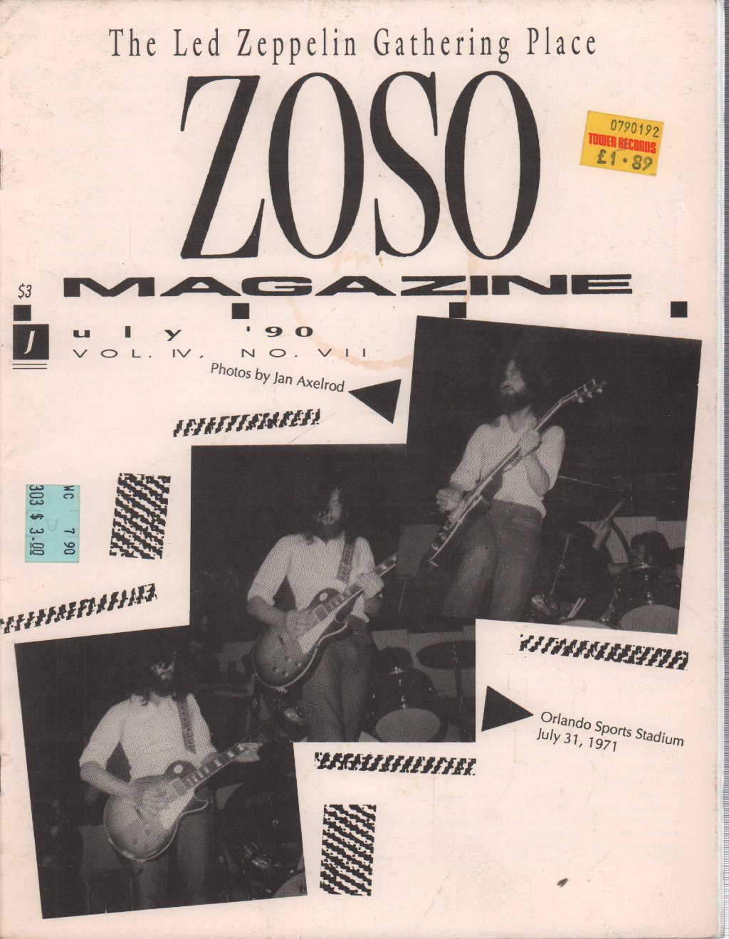 Zoso Magazine July '90 - Vol IV No. VII