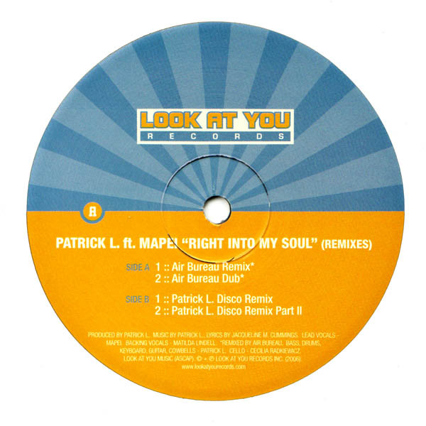 Patrick L - Right Into My Soul - Vinyl Record 12" image 1