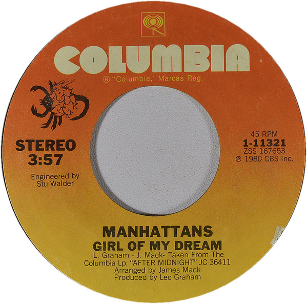 Manhattans - Girl Of My Dream / The Closer You Are - Used Vinyl Recor image 1