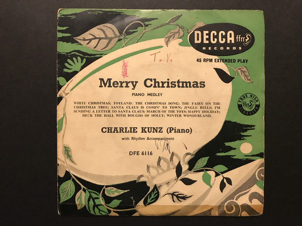 Charlie Kunz - Merry Christmas - Used Vinyl Record 7" image 1