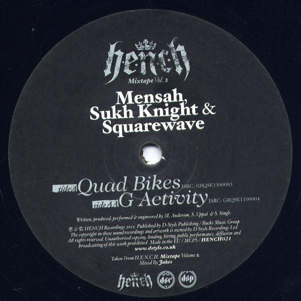 Mensah - Quad Bikes / G Activity - Vinyl Record 12" image 1