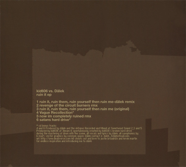 Kid606 - Ruin It EP - Used CD image 1