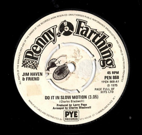 Jim Haven - Do It In Slow Motion - Used Vinyl Record 7" image 1