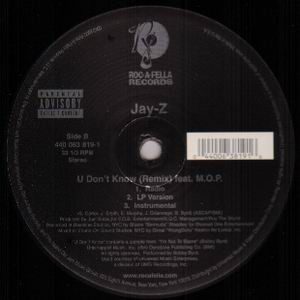 Jay-Z - Hovi Baby / U Don't Know (Remix) - Used Vinyl Record 12" image 1
