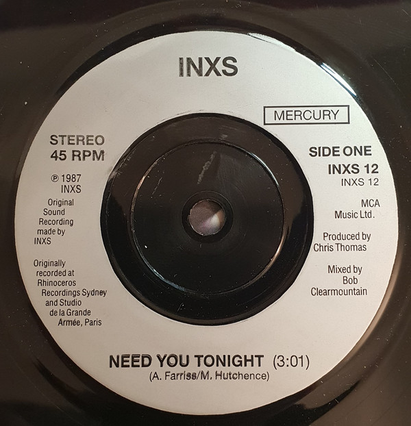 INXS - Need You Tonight - Used Vinyl Record 7" image 1