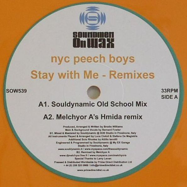 Peech Boys - Stay With Me (Remixes) - Vinyl Record 12" image 1