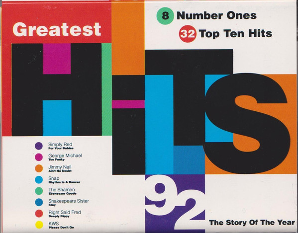 Various - Greatest Hits 92 - Used Cassette image 1