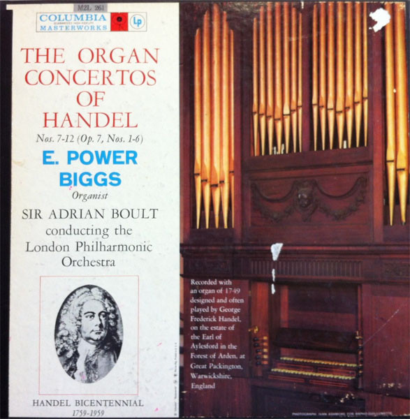 The Organ Concertos Of Handel Nos. 7-12 (Op. 7, Nos. 1-6)