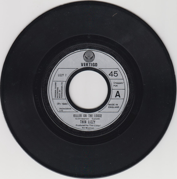 Thin Lizzy - Killer On The Loose - Used Vinyl Record 7" image 1