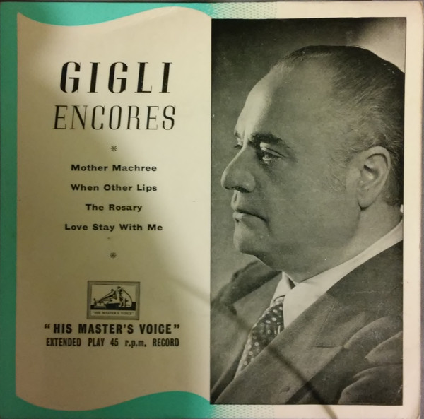 Beniamino Gigli - Gigli Encores - Used Vinyl Record 7" image 1