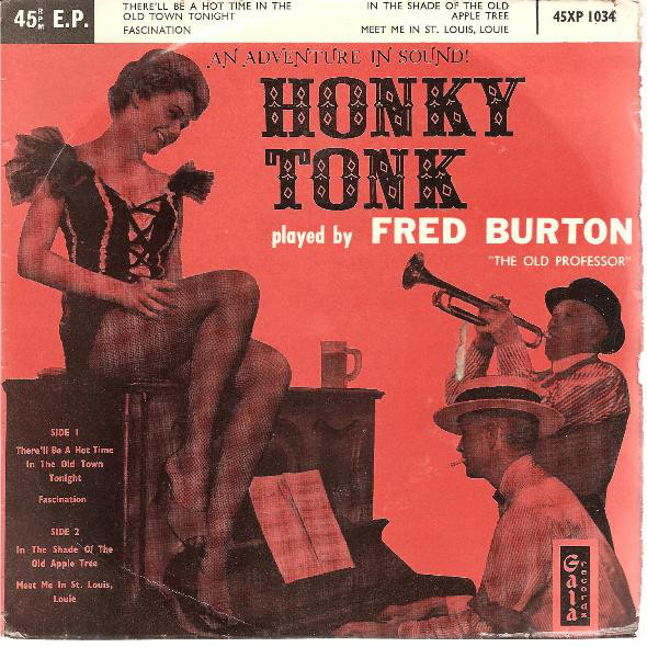Fred Burton - Honky Tonk - Used Vinyl Record 7" image 1