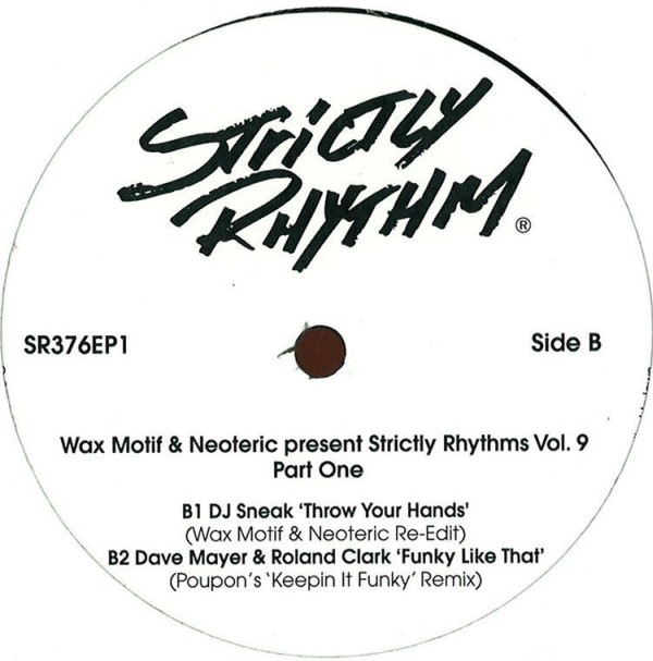 Wax Motif - Strictly Rhythms Vol. 9 (Part One) - Vinyl Record 12" image 1