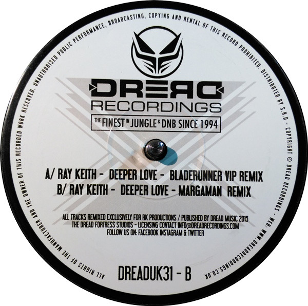 Ray Keith - Deeper Love (Remixes) - Vinyl Record 12" image 1