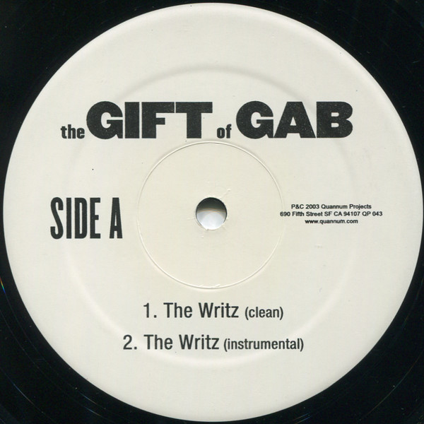 Gift Of Gab - Writz / Just Because - Used Vinyl Record 12" image 1