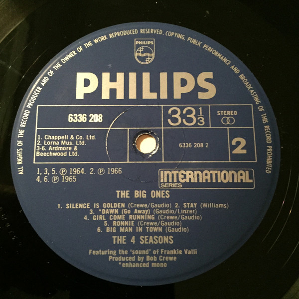 Four Seasons - Big Ones - Used Vinyl Record image 1