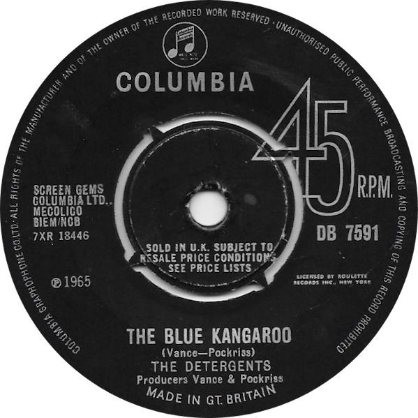 Detergents - I Don't Know/ The Blue Kangaroo - Used Vinyl Record 7" image 1