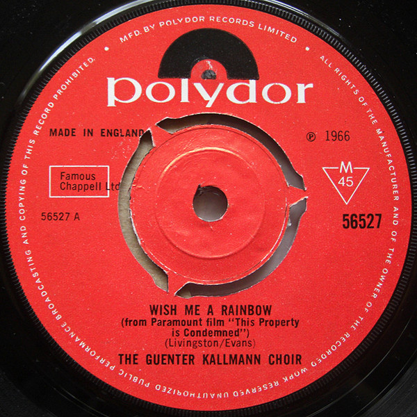 Gunter Kallmann Chor - Wish Me A Rainbow - Used Vinyl Record 7" image 1
