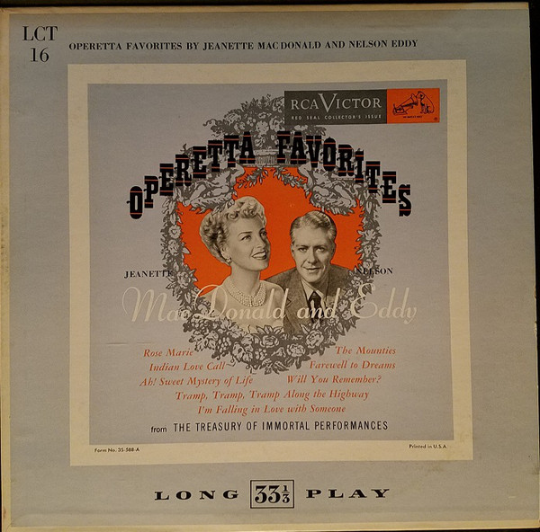 Operetta Favorites By Jeanette MacDonald And Nelson Eddy