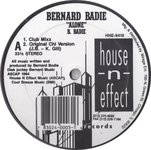Bernard Badie - Alone - Used Vinyl Record 12" image 1