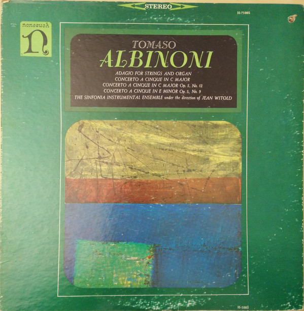 Adadio For Strings And Organ, Concerto A Cinque In C Major, Concerto A Cinque In C Major Op.5, No. 12, Concerto A Cinque In E Minor Op.5, No.9