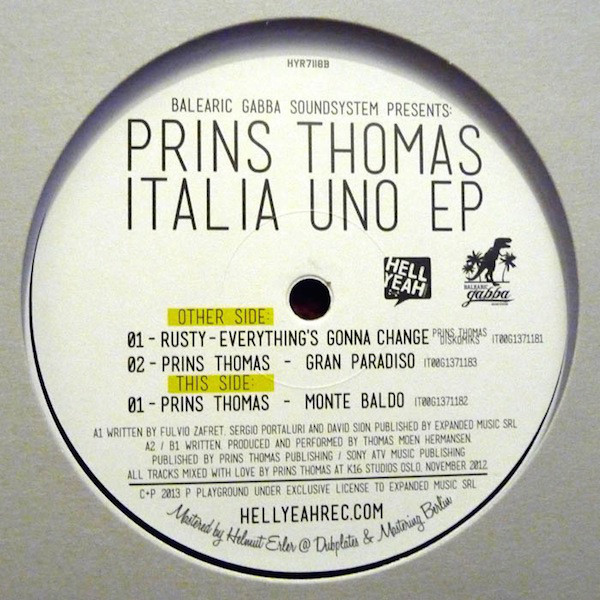 Balearic Gabba Soundsystem Presents Italia Uno EP