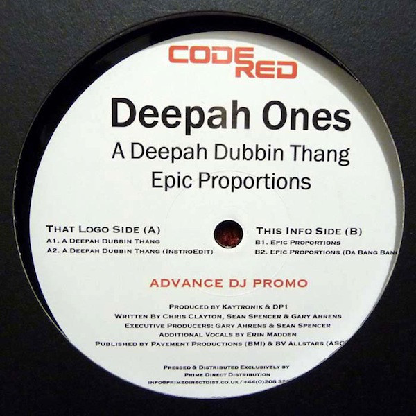 Deepah Ones - A Deepah Dubbin Thang / Epic Proportions - Vinyl Record image 1