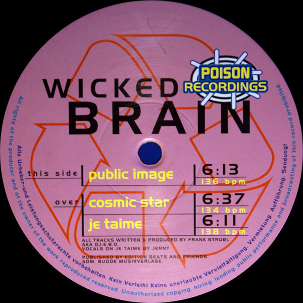 Wicked Brain - Public Image - Used Vinyl Record 12" image 1