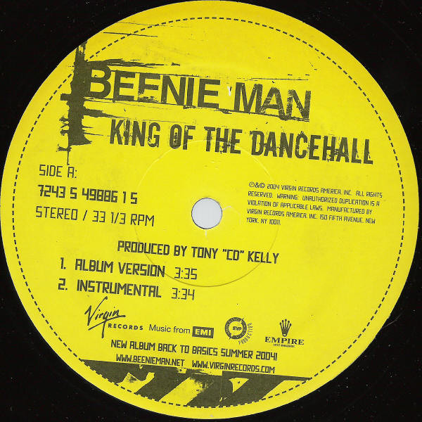 Beenie Man - King Of The Dancehall - Vinyl Record 12" image 1