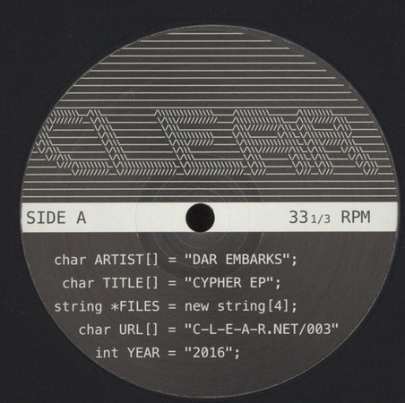 Dar Embarks - Cypher EP - Vinyl Record 12" image 1