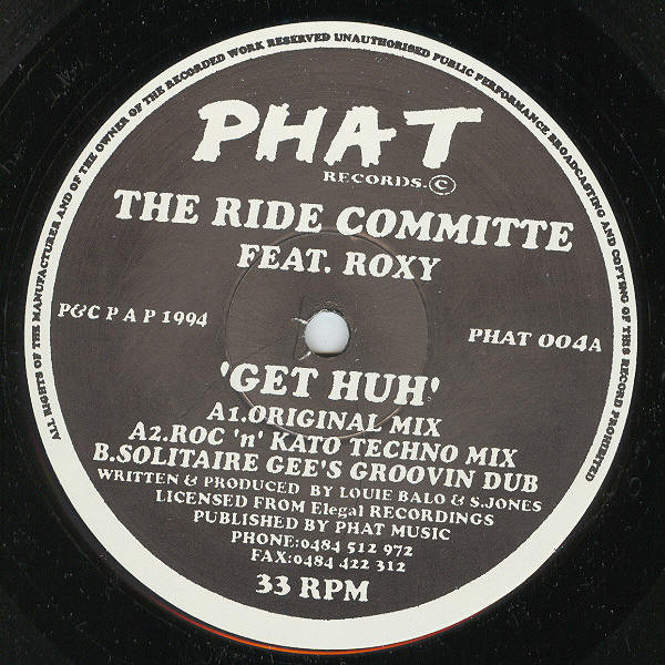 Ride Committee - Get Huh - Used Vinyl Record 12" image 1