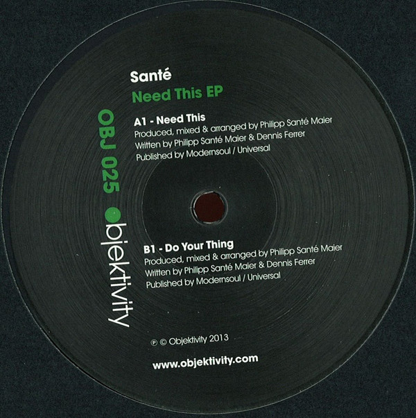 Sante - Need This EP - Vinyl Record 12" image 1