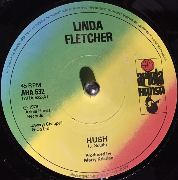 Linda Fletcher - Hush - Used Vinyl Record 7" image 1