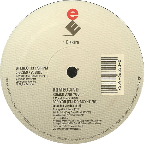 Romeo And - For You (I'll Do Anything) - Used Vinyl Record 12" image 1