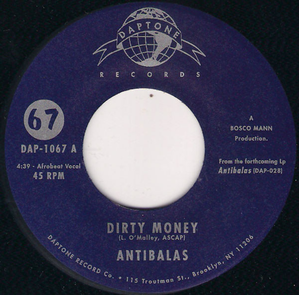 Antibalas - Dirty Money - Vinyl Record 7" image 1
