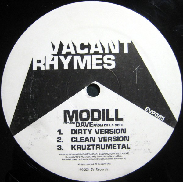 Modill - Vacant Rhymes / Nightly - Vinyl Record 12" image 1