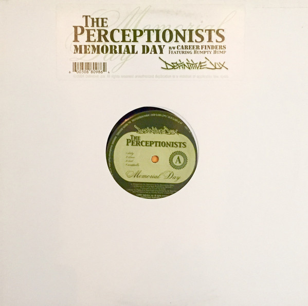 Perceptionists - Memorial Day - Used Vinyl Record 12" image 1