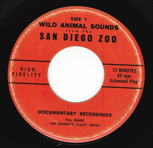George Casey - Wild Animal Sounds From The San Diego Zoo - Used Vinyl image 1