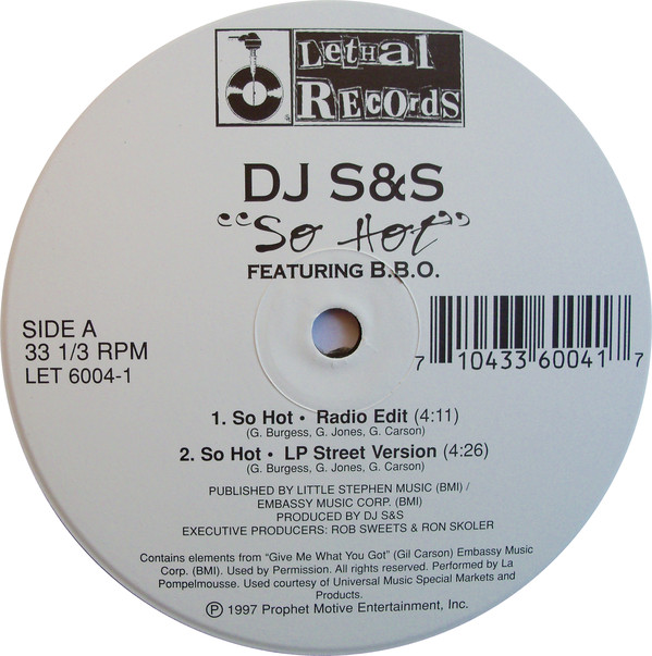 DJ S&S - So Hot / Clap Your Hands - Used Vinyl Record 12" image 1