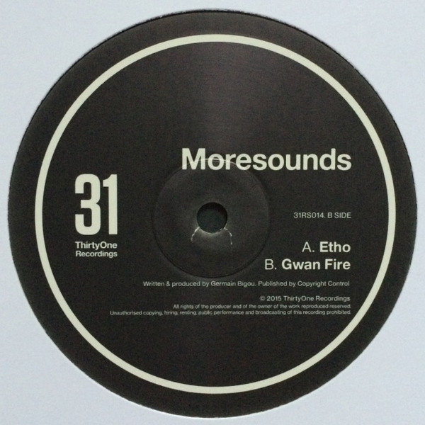 Moresounds - Etho / Gwan Fire - Vinyl Record 12" image 1