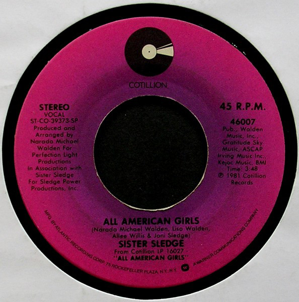 Sister Sledge - All American Girls - Used Vinyl Record 7" image 1