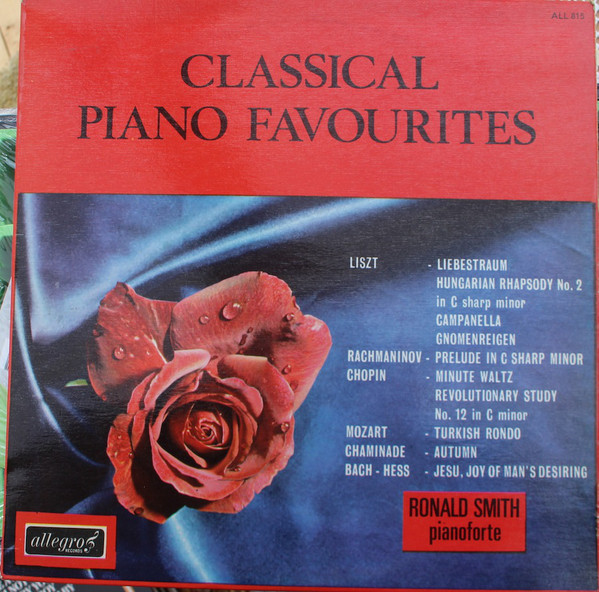 Ronald Smith - Classical Piano Favourites - Used Vinyl Record image 1